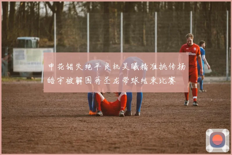 申花错失绝平良机吴曦精准挑传杨皓宇被解围蒋圣龙带球结束比赛